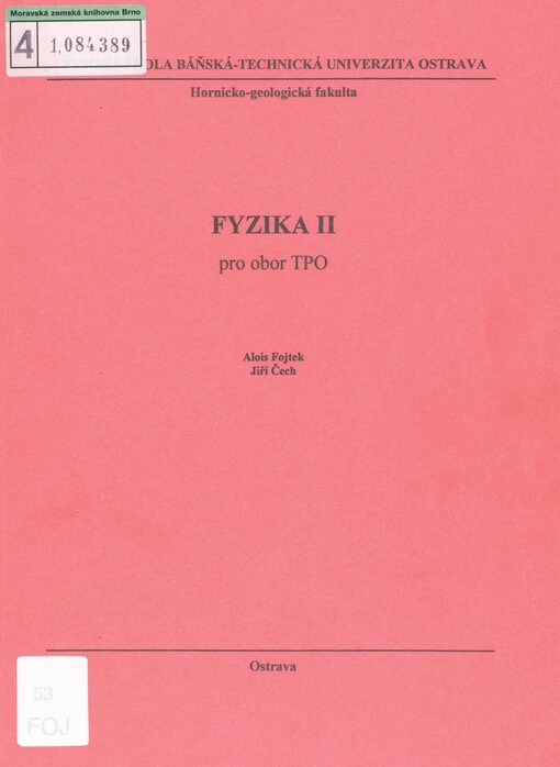 Fyzika II pro obor TPO