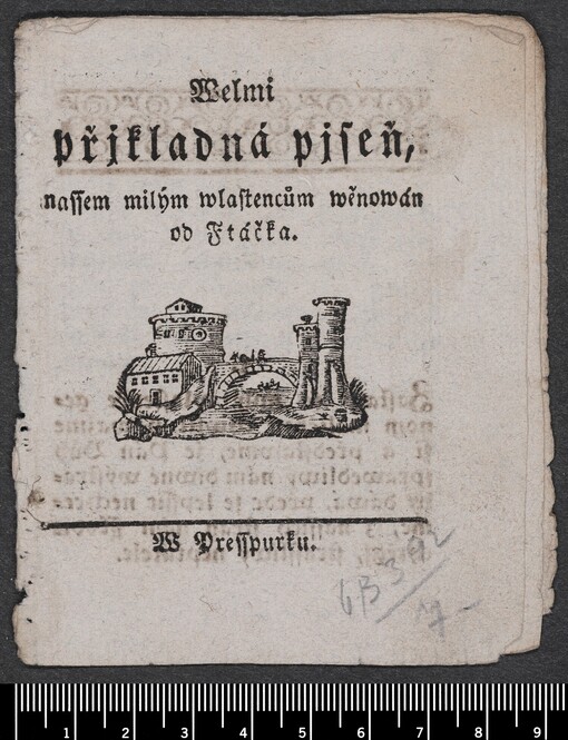 Welmi přjkladná pjseň, nassem milým wlastencům wěnowána