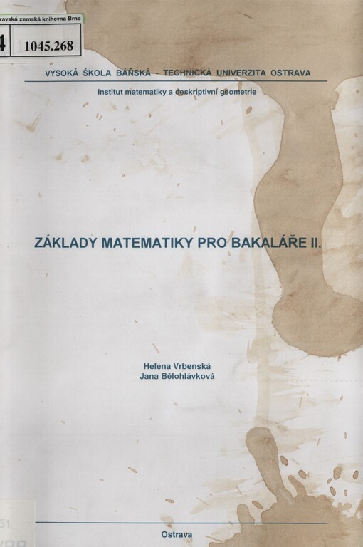 Základy matematiky pro bakaláře II