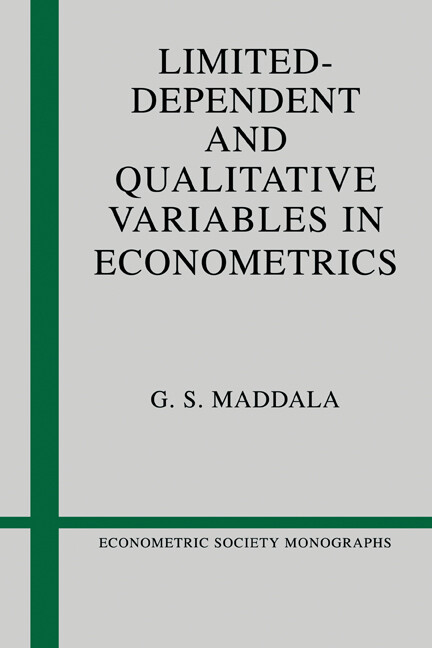 Limited-Dependent and Qualitative Variables in Econometrics (Econometric Society Monographs)