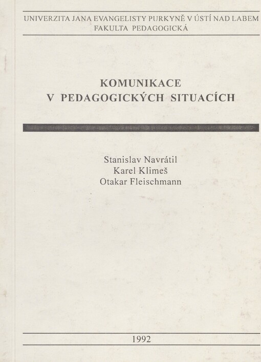Komunikace v pedagogických situacích