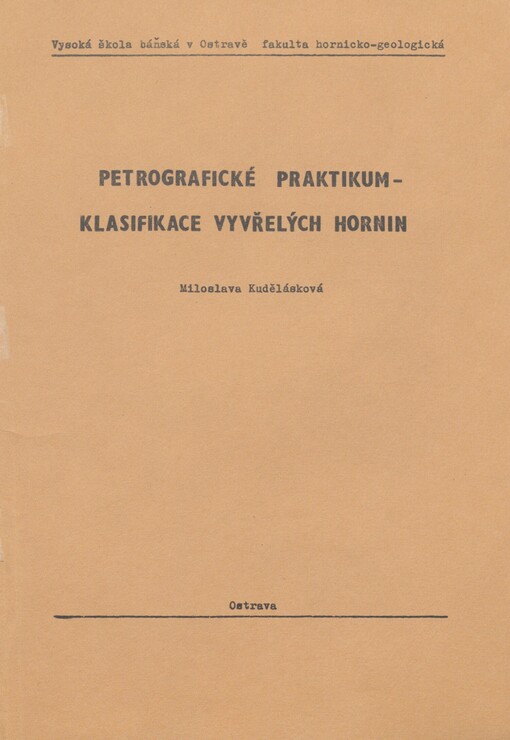 Petrografické praktikum - klasifikace vyvřelých hornin