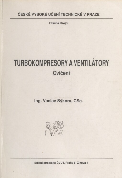 Turbokompresory a ventilátory: cvičení