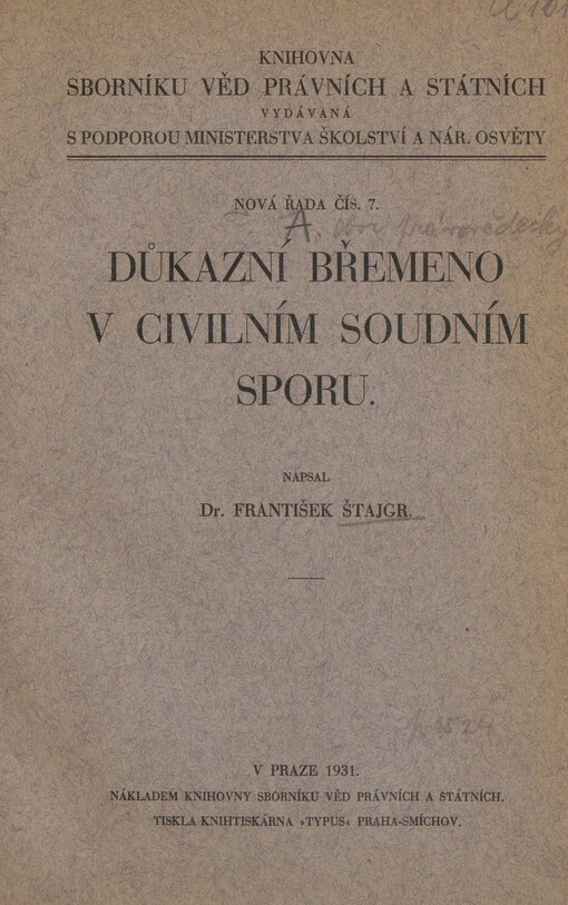 Důkazní břemeno v civilním soudním sporu