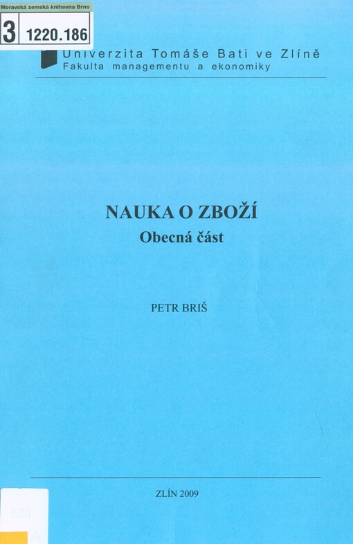Nauka o zboží: obecná část