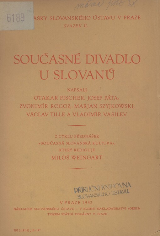 Současné divadlo u Slovanů