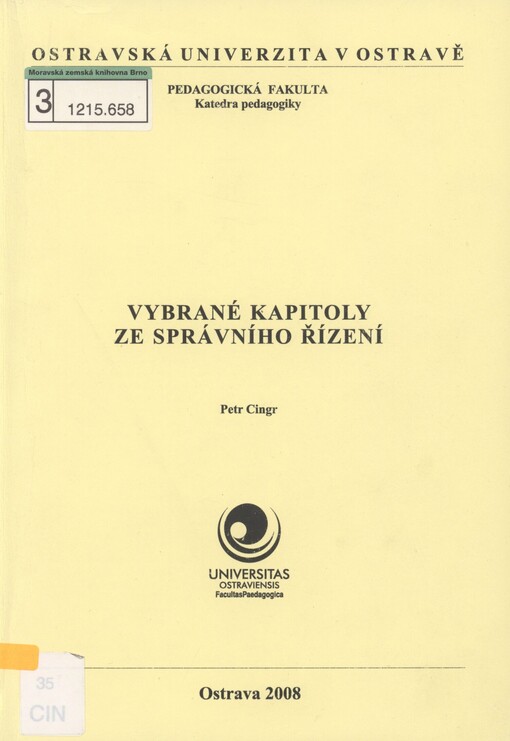 Vybrané kapitoly ze správního řízení