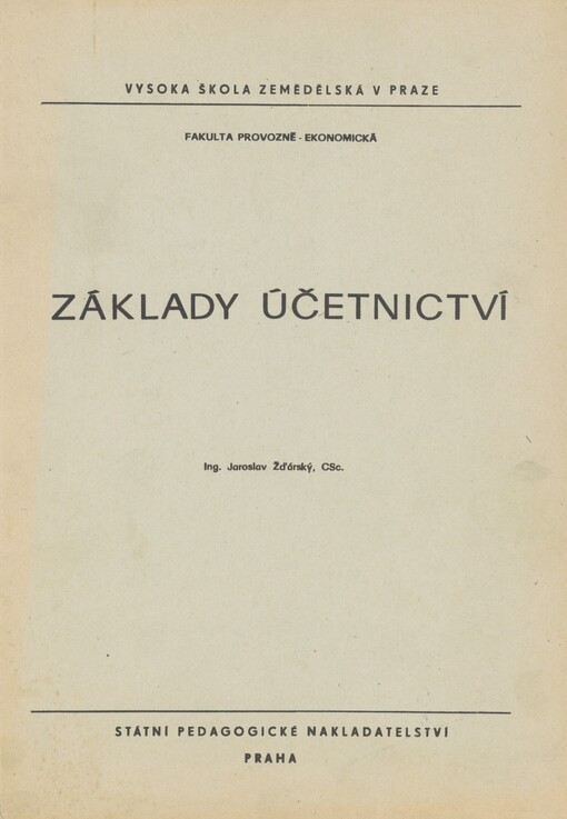 Základy účetnictví