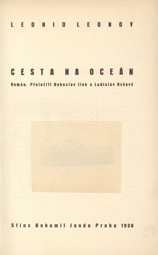 Cesta na oceán: román