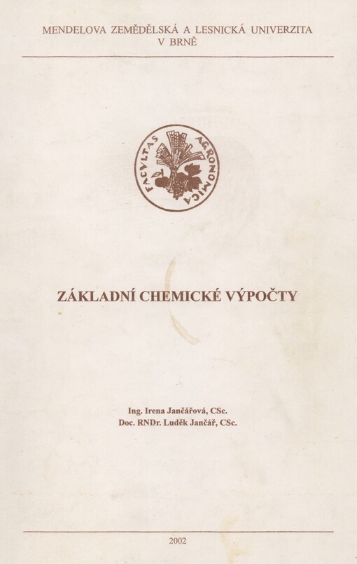 Základní chemické výpočty