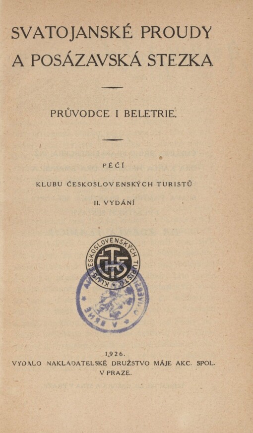 Svatojanské proudy a Posázavská stezka: průvodce i beletrie