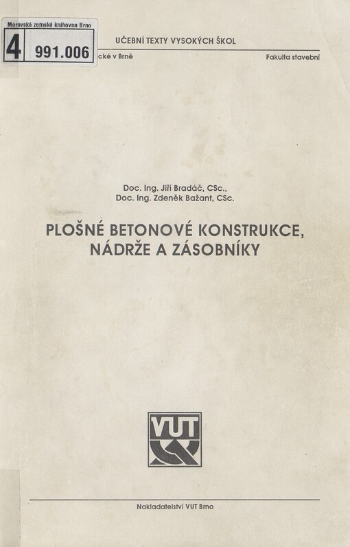 Plošné betonové konstrukce, nádrže a zásobníky
