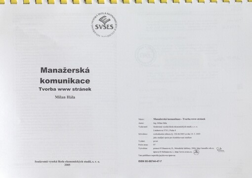 Manažerská komunikace: tvorba www stránek