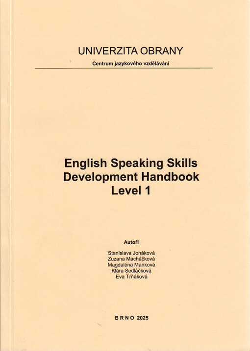 English speaking skills development handbook. Level 1