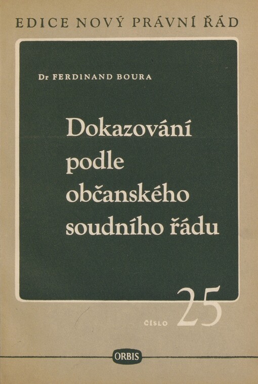 Dokazování podle občanského soudního řádu: k teorii dokazování v civilním procesu