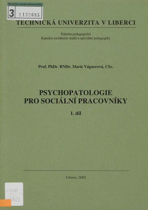 Psychopatologie pro sociální pracovníky