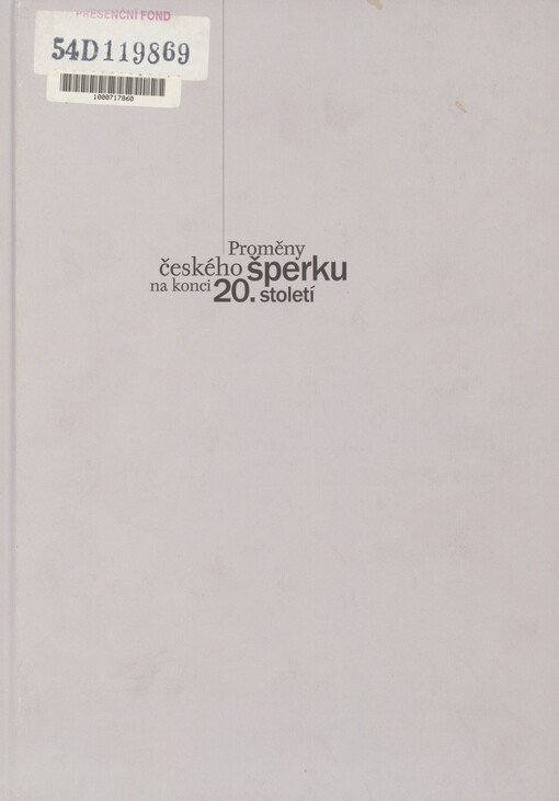 Proměny českého šperku na konci 20. století