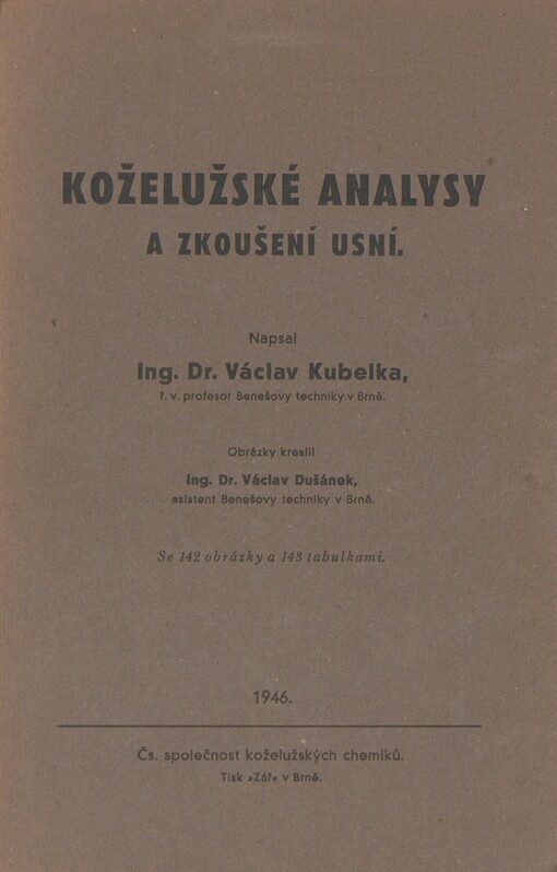 Koželužské analysy a zkoušení usní