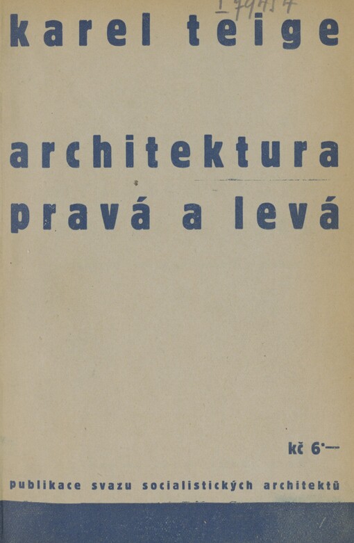Architektura pravá a levá: stavovské otázky architektů a stavitelů
