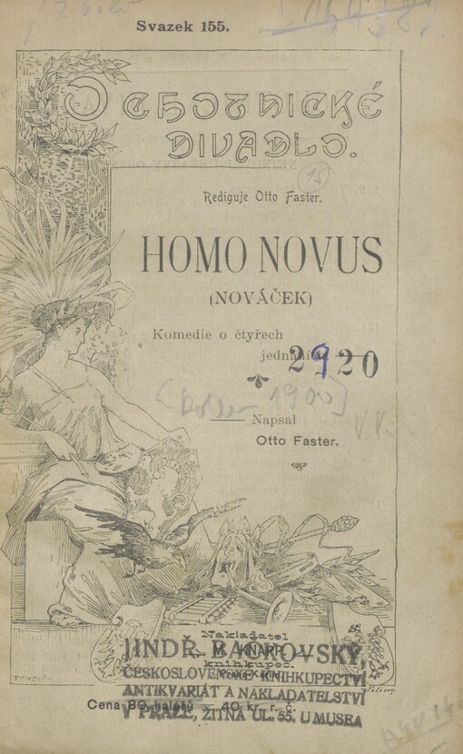 Homo Novus (Nováček): komedie o čtyřech jednáních