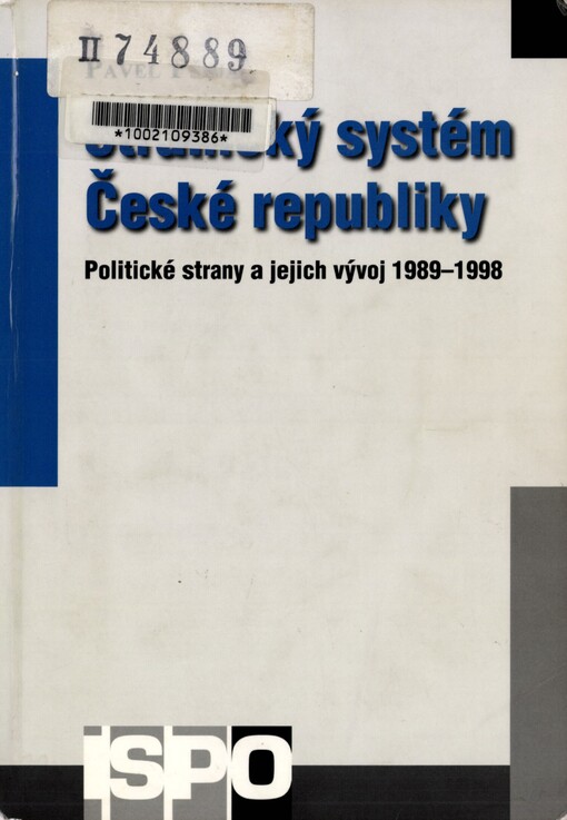 Stranický systém České republiky: politické strany a jejich vývoj 1989-1998