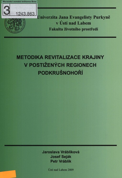 Metodika revitalizace krajiny v postižených regionech Podkrušnohoří