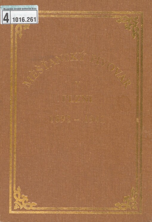 Měšťanský pivovar v Plzni 1892-1942
