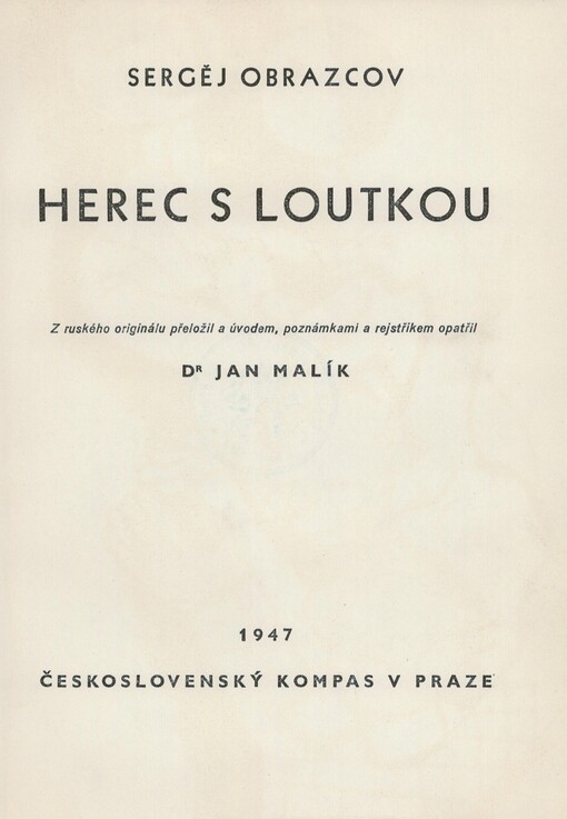 Herec s loutkou
