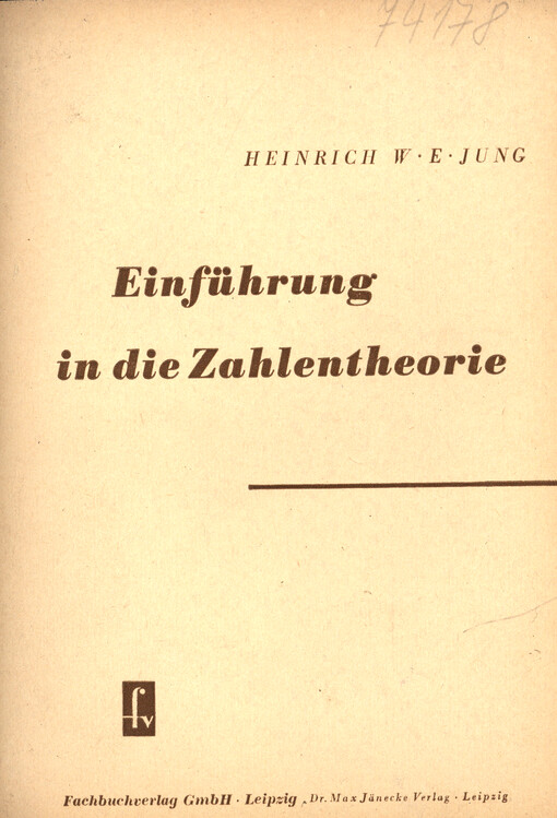 Einführung in die Zahlentheorie