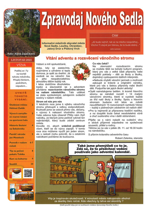 Zpravodaj Nového Sedla : informační měsíčník pro obyvatele Nového Sedla, Louček, Chranišova, Jalového Dvora a Pískového Vrchu