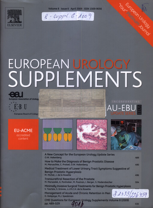 European urology supplements : official journal of the European Association of Urology