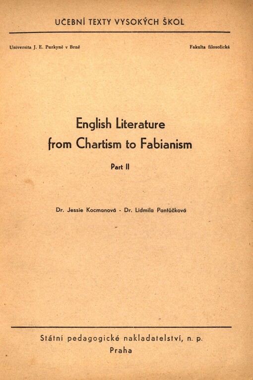 English literature from chartism to fabianism