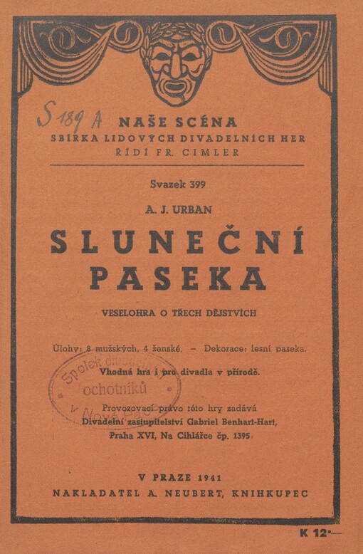 Sluneční paseka: veselohra o třech dějstvích