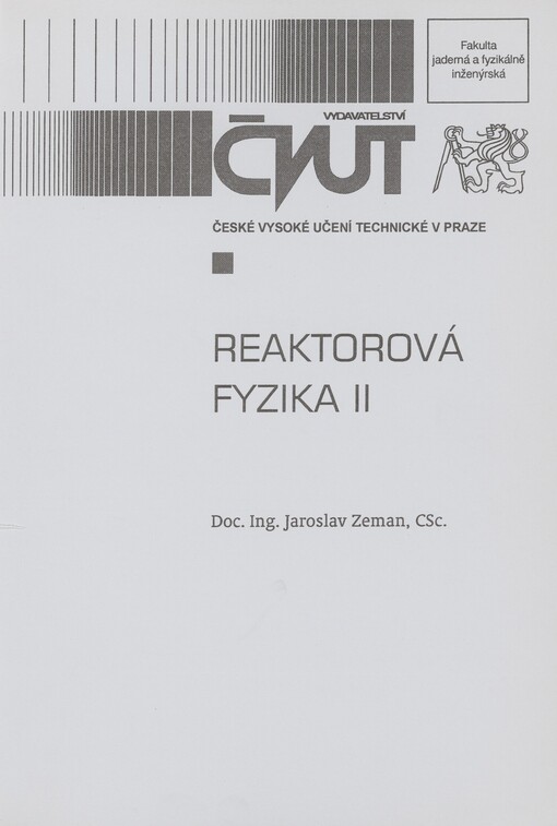 Reaktorová fyzika II