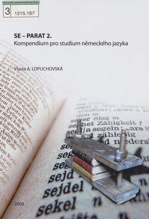SE-PARAT 2: kompendium pro studium německého jazyka