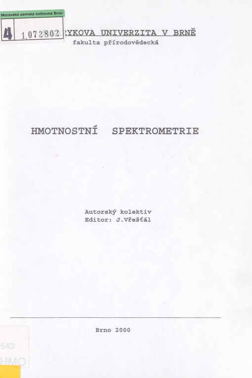 Hmotnostní spektrometrie