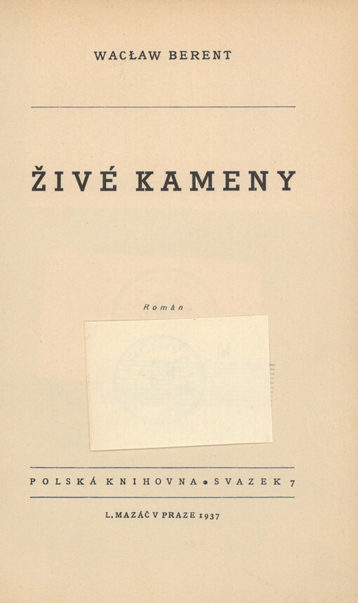 Živé kameny: román