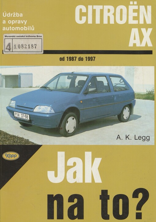 Údržba a opravy automobilů Citroën AX od 1987 do 1997