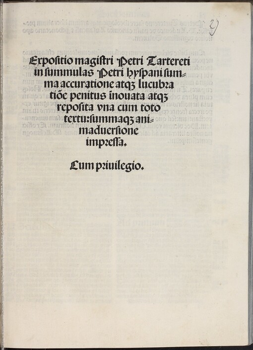 Konvolut začínající dílem: Expositio super textu logices Aristotelis
