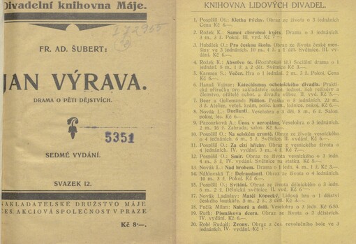 Jan Výrava: drama o pěti dějstvích
