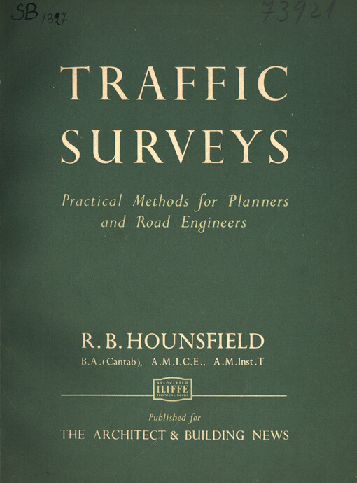 Traffic surveys : practical methods for planners and road engineers