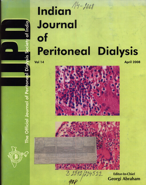 Indian journal of peritoneal dialysis : the official journal of Peritoneal Dialysis Society of India