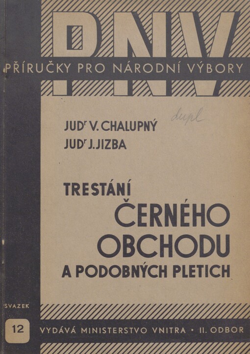 Trestání černého obchodu a podobných pletich