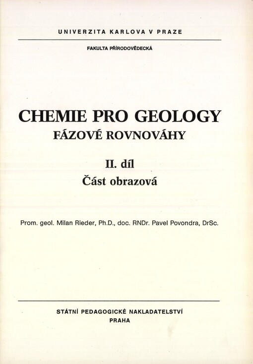Chemie pro geology: fázové rovnováhy