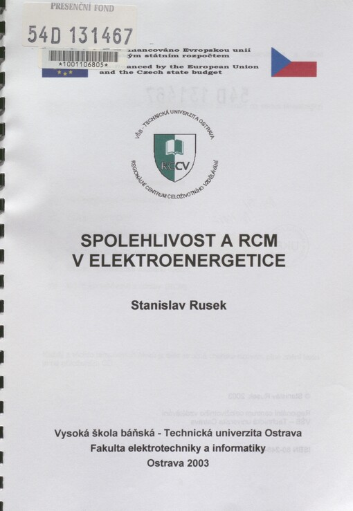 Spolehlivost a RCM v elektroenergetice