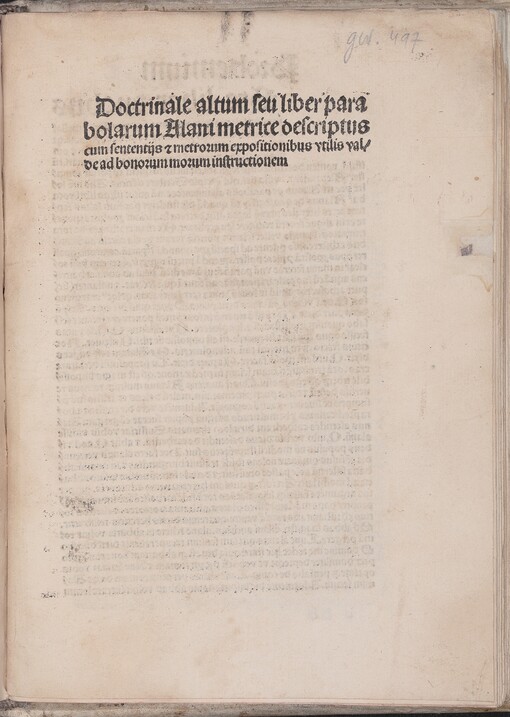 Konvolut začínající dílem: Decisio questionis de audientia misse in parochiali ecclesia dominicis et festiuis diebus: Cum ceteris annexis