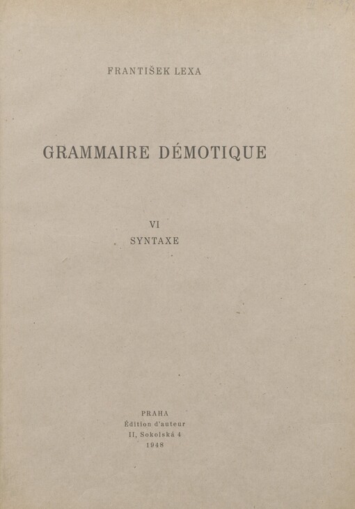 Grammaire démotique