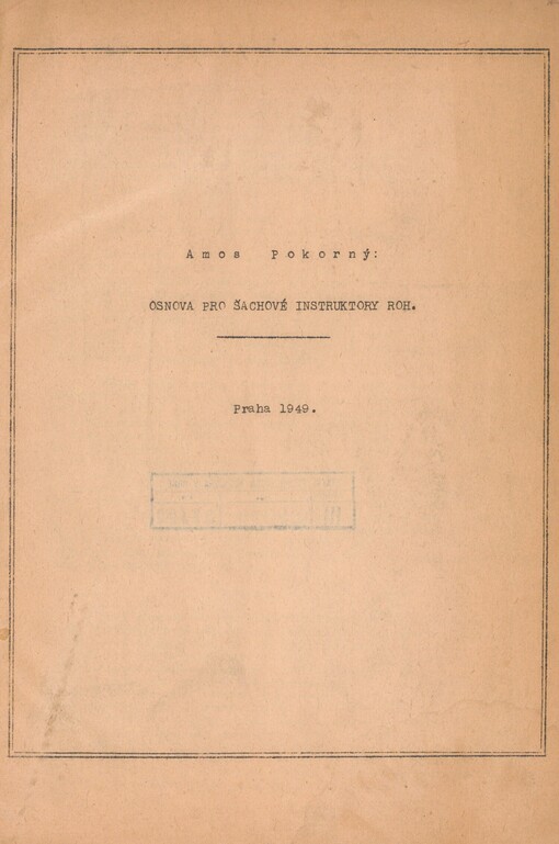 Osnova pro šachové instruktory ROH