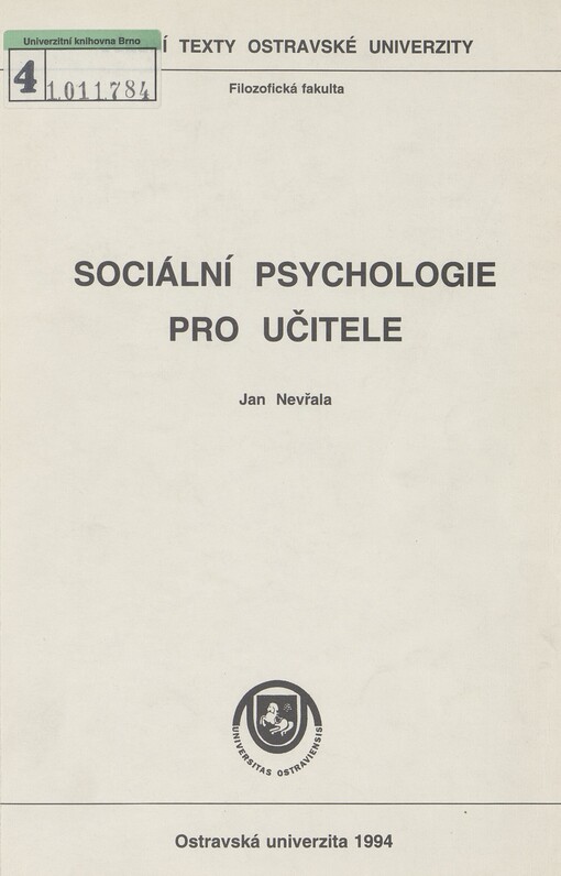 Sociální psychologie pro učitele