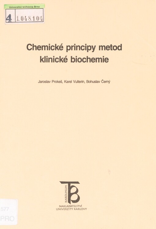 Chemické principy metod klinické biochemie